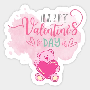 Teddy bear - Happy Valentine's Day Sticker